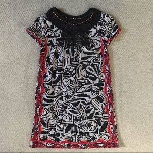 Anthropologie Floreat Beaded Fringe Dress Size XS